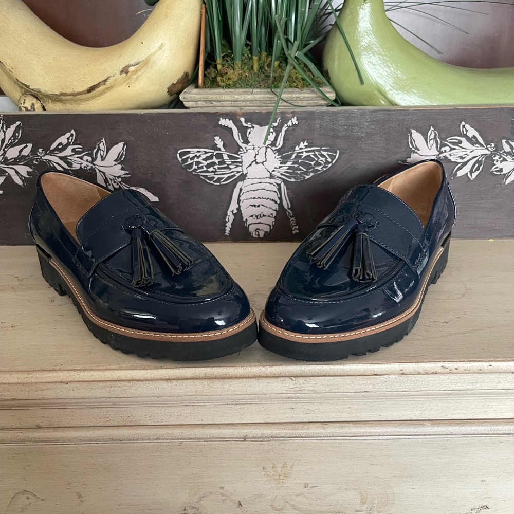 Franco Sarto Patent Tassel Loafers